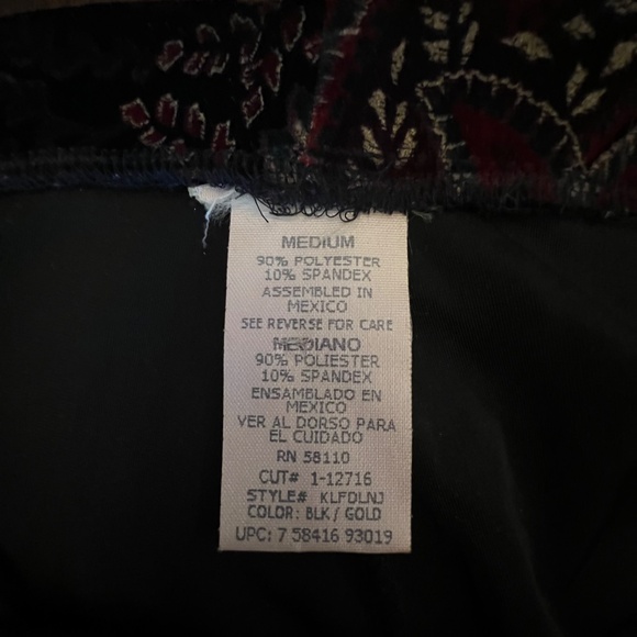 Coldwater Creek Women's Paisley Velvet Straight Leg Pant, Size Medium - Picture 5 of 9